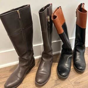 Two pairs of Riding Boots - Brown and Black